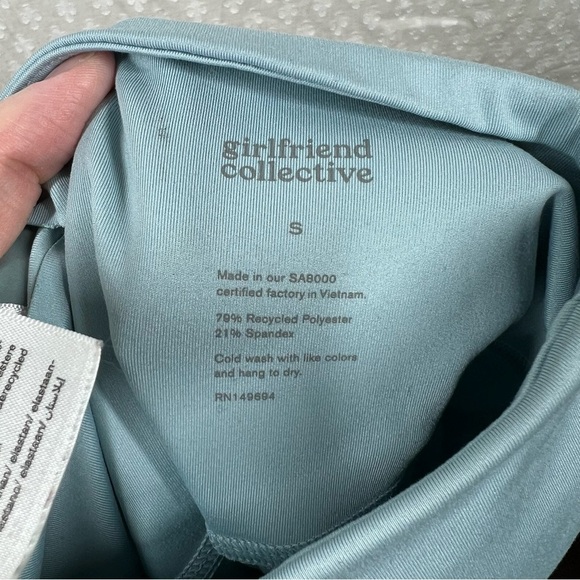 Girlfriend Collective Light Blue High Rise Leggings - Picture 5 of 5
